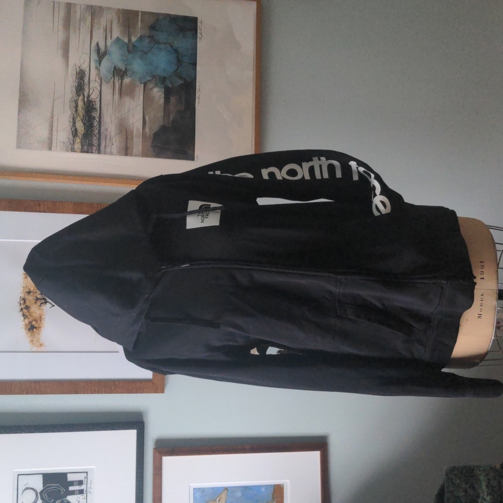 Men's large North Face black zip-up hoodie